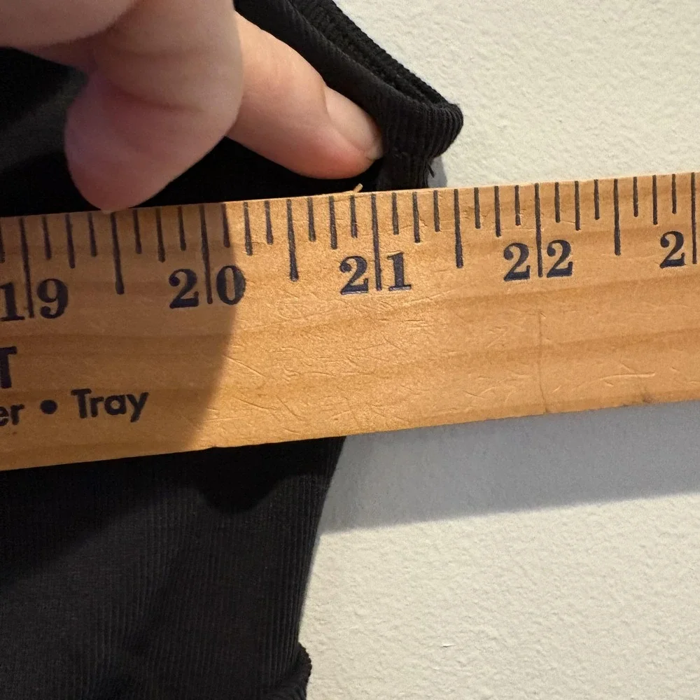 NWT Old Navy Dress Women XL Tall Black Rib Knit Mock Neck Maxi Ruched Sleeveless - Picture 9 of 13